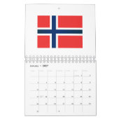 De vlag van Noorwegen Kalender (Jan 2027)