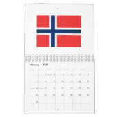 De vlag van Noorwegen Kalender (Feb 2027)