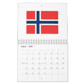 De vlag van Noorwegen Kalender (Mar 2027)