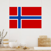De vlag van Noorwegen Poster (Keuken)