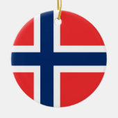 De vlag van Noorwegen - Scandinavië Keramisch Ornament (Voorkant)