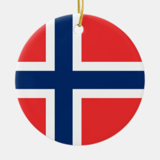De vlag van Noorwegen - Scandinavië Keramisch Ornament