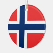De vlag van Noorwegen - Scandinavië Keramisch Ornament (Links)