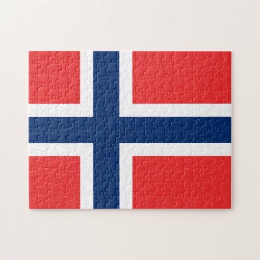 De vlag van Noorwegen - Scandinavië Legpuzzel (Horizontaal)