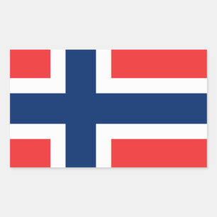 De vlag van Noorwegen - Scandinavië Rechthoekige Sticker