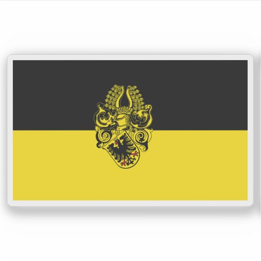 De vlag van Nordhausen Sticker (Voorkant)