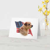 De Vlag van Norfolk Terrier Kaart (Gele Bloem)