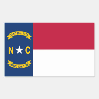 De vlag van North Carolina is de vlag van North Ca Rechthoekige Sticker
