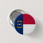 De vlag van North Carolina is de vlag van North Ca Ronde Button 3,2 Cm (Voorkant /achterkant)