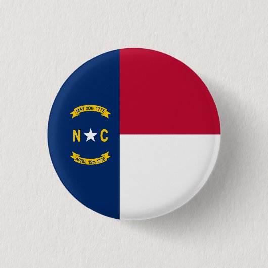 De vlag van North Carolina is de vlag van North Ca Ronde Button 3,2 Cm (Voorkant)