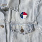 De vlag van North Carolina is de vlag van North Ca Ronde Button 3,2 Cm (In situ)