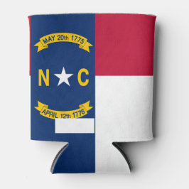 De vlag van North Carolina kan knuffelen Blikjeskoeler