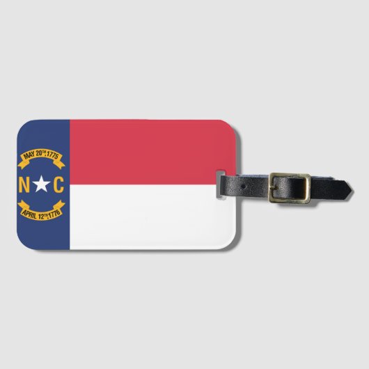 De vlag van North Carolina, Verenigde Staten van A Bagagelabel (Voorkant (horizontaal))