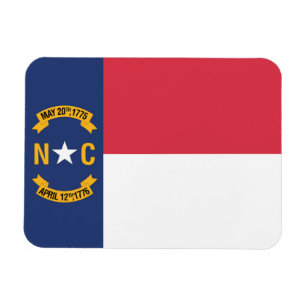 De vlag van North Carolina, Verenigde Staten van A Magneet