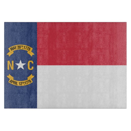 De vlag van North Carolina, Verenigde Staten van A Snijplank (Voorkant)