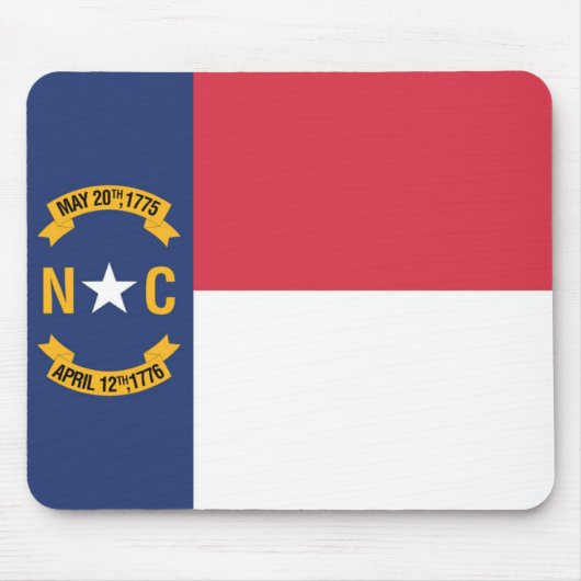 De vlag van North Carolina, VS Muismat (Voorkant)