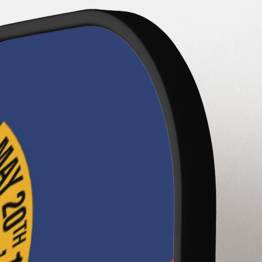 De vlag van North Carolina, VS Pickleball Paddle (Links Detail)