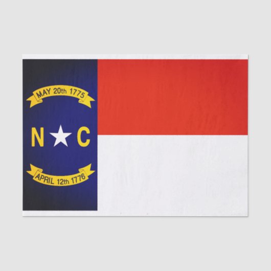 De vlag van North Carolina-weefselboek Tissuepapier (Voorkant)