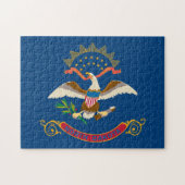 de vlag van North Dakota, Verenigde Staten van Ame Legpuzzel (Horizontaal)