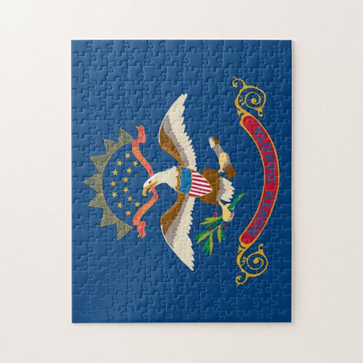 de vlag van North Dakota, Verenigde Staten van Ame Legpuzzel (Verticaal)