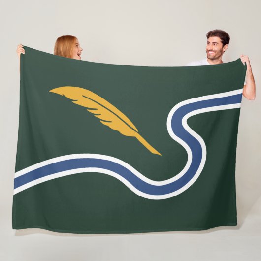 De vlag van Northampton (Massachusetts, VS) Fleece Deken (In situ)