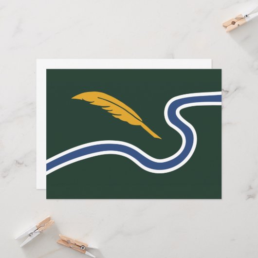 De vlag van Northampton (Massachusetts, VS) Kaart (Voorkant / Achterkant in situ)