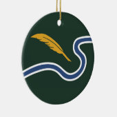De vlag van Northampton (Massachusetts, VS) Keramisch Ornament (Rechts)