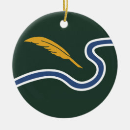 De vlag van Northampton (Massachusetts, VS) Keramisch Ornament