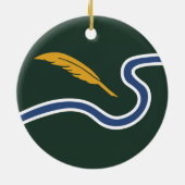De vlag van Northampton (Massachusetts, VS) Keramisch Ornament (Achterkant)
