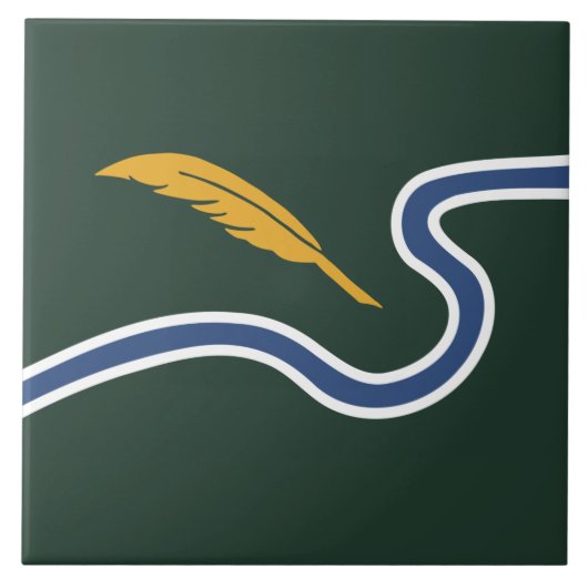 De vlag van Northampton (Massachusetts, VS) Tegeltje (Voorkant)
