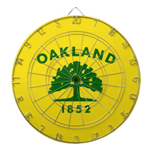De vlag van Oakland (Californië) Dartbord (Voorkant)
