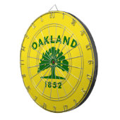 De vlag van Oakland (Californië) Dartbord (Voorkant Rechts)