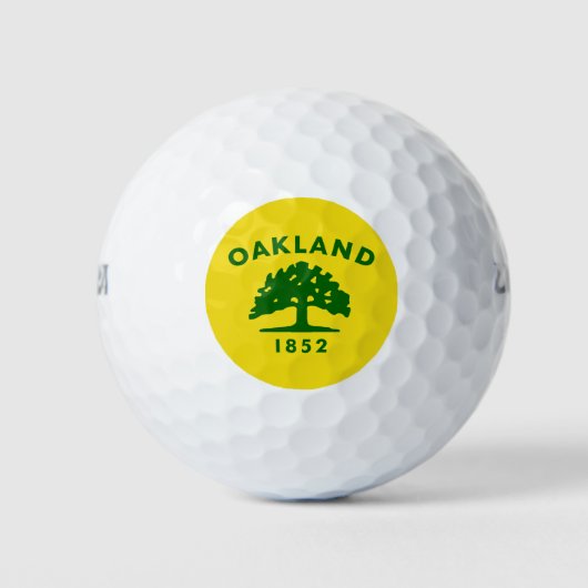 De vlag van Oakland (Californië) Golfballen (Voorkant)
