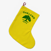 De vlag van Oakland (Californië) Grote Kerstsok (Voorkant (Hangend))