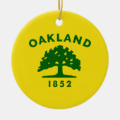 De vlag van Oakland (Californië) Keramisch Ornament (Voorkant)