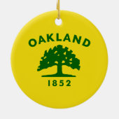 De vlag van Oakland (Californië) Keramisch Ornament (Achterkant)