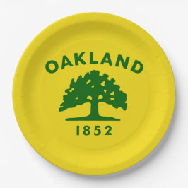 De vlag van Oakland (Californië) Papieren Bordje
