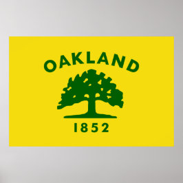 De vlag van Oakland (Californië) Poster