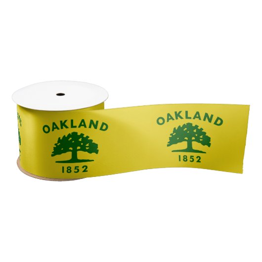 De vlag van Oakland (Californië) Satijnen Lint (Spoel)