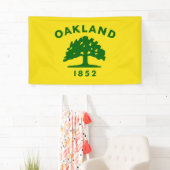 De vlag van Oakland (Californië) Spandoek (Insitu)