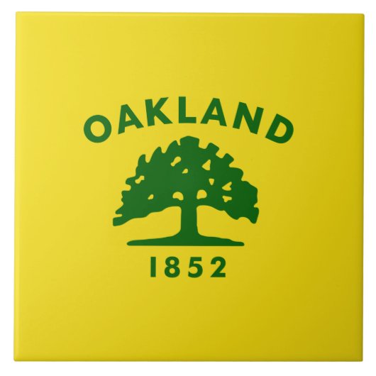 De vlag van Oakland (Californië) Tegeltje (Voorkant)