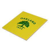 De vlag van Oakland (Californië) Tegeltje (Zijkant)