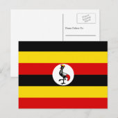 De vlag van Oeganda Briefkaart (Voorkant / Achterkant)