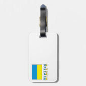 De vlag van Oekraïne en Oekraïne Bagagelabel (Achterkant verticaal)