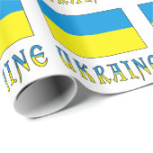 De vlag van Oekraïne en Oekraïne Cadeaupapier (Rol Hoek)