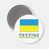 De vlag van Oekraïne en Oekraïne Magneet (Voorkant / Achterkant)