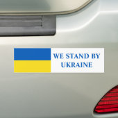 De vlag van Oekraïne Wij staan voor Oekraïne Bumpersticker (Op auto)