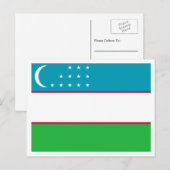 De vlag van Oezbekistan Briefkaart (Voorkant / Achterkant)