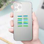 De vlag van Oezbekistan Collectie pack van 6 Sticker (Telefoon)