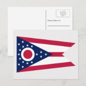 De vlag van Ohio Briefkaart (Voorkant / Achterkant)